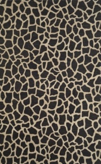 Liora Manne Seville Giraffe Hand Tufted Rug, 42 by 66-Inch, Black Liora Manne Seville Giraffe Hand Tufted Rug, 42 by 66-Inch, Black