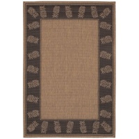 Couristan Recife Tropics Indoor/Outdoor Area Rug - Cocoa/Black Couristan Recife Tropics Indoor/Outdoor Area Rug - Cocoa/Black
