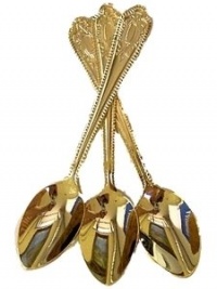 Set of 12 Gold Plated High Quality Demitasse - Tea Party Spoons Set of 12 Gold Plated High Quality Demitasse - Tea Party Spoons