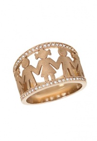 Effy Jewlery 14K Rose Gold Diamond Silhouette Ring, .25 TCW Ring size 7 Effy Jewlery 14K Rose Gold Diamond Silhouette Ring, .25 TCW Ring size 7