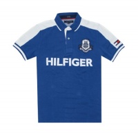 Tommy Hilfiger Men Custom Fit Big Horizontal Logo Polo T-shirt Tommy Hilfiger Men Custom Fit Big Horizontal Logo Polo T-shirt