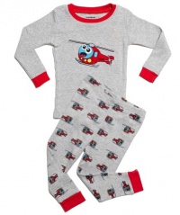 Leveret Smiling Helicopter 2 Piece Pajama 100% Cotton (Size 6M-5T) Leveret Smiling Helicopter 2 Piece Pajama 100% Cotton (Size 6M-5T)