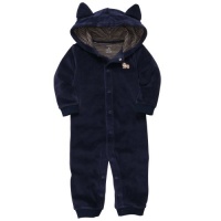 Carter's Baby Boys Velour Hooded Jumpsuit (24 Months, Navy) Carter's Baby Boys Velour Hooded Jumpsuit (24 Months, Navy)
