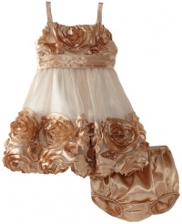 Bonnie Baby Baby-Girls Infant Bonaz Bubble Dress, Gold, 12 Months Bonnie Baby Baby-Girls Infant Bonaz Bubble Dress, Gold, 12 Months