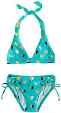 Roxy Kids Girls 2-6X Shore Halter Swimwear Set, Moroccan Mint, 3T Roxy Kids Girls 2-6X Shore Halter Swimwear Set, Moroccan Mint, 3T
