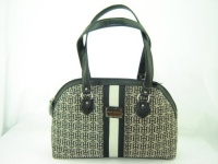 Tommy Hilfiger Signature Dome Satchel Handbag Purse Black Multi Tommy Hilfiger Signature Dome Satchel Handbag Purse Black Multi