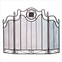 Gifts & Decor Tuscan Design Home Fireplace Mesh Screen Black Metal Gifts & Decor Tuscan Design Home Fireplace Mesh Screen Black Metal