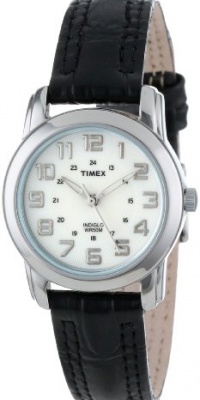 Timex Women's T2N435 Elevated Classics Sport Chic Black Leather Strap Watch Timex Women's T2N435 Elevated Classics Sport Chic Black Leather Strap Watch