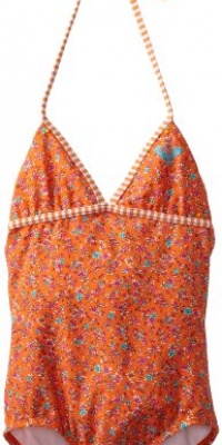 Roxy Kids Girls 7-16 Sand Blossom Tiki One Piece, Bondi Orange, 14 Roxy Kids Girls 7-16 Sand Blossom Tiki One Piece, Bondi Orange, 14