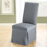 Sure Fit Stretch Pique Dining Room Chair Slipcover, Federal Blue Sure Fit Stretch Pique Dining Room Chair Slipcover, Federal Blue
