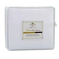 Clara Clark Premier 1800 Series 3pc Duvet Cover Queen Size, White Clara Clark Premier 1800 Series 3pc Duvet Cover Queen Size, White
