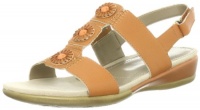 Easy Spirit Women's Heartbeat Leather Sandals in Camel Brown