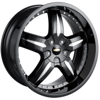 Baccarat Sync 1140 Black Wheel with Chrome Facet (18x7.5/8x114.3mm) Baccarat Sync 1140 Black Wheel with Chrome Facet (18x7.5/8x114.3mm)
