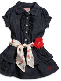 GUESS Kids Girls Baby Girl Denim Dress (12-24M), DARK STONE WASH (12M) GUESS Kids Girls Baby Girl Denim Dress (12-24M), DARK STONE WASH (12M)