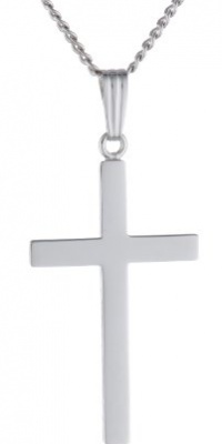 Sterling Silver Polished Cross Pendant Necklace Sterling Silver Polished Cross Pendant Necklace