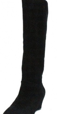 Marc Fisher Women's Verifies Knee High Wedge Suede Boots in Black Marc Fisher Women's Verifies Knee High Wedge Suede Boots in Black
