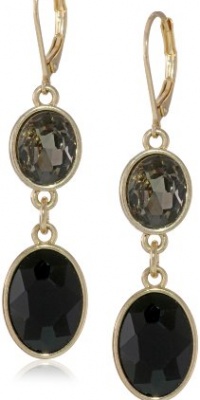 Anne Klein Bejeweled Color Gold-Tone Double Drop Earrings Anne Klein Bejeweled Color Gold-Tone Double Drop Earrings