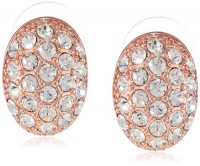 T Tahari Essentials Crystal Pave Oval Stud Earrings