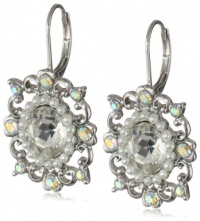 Betsey Johnson Stone & Pearl Crystal and Pearl Oval Drop Earrings Betsey Johnson Stone & Pearl Crystal and Pearl Oval Drop Earrings