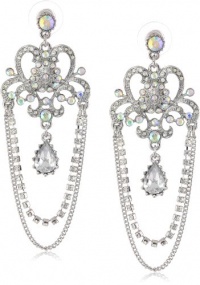 Betsey Johnson Stone & Pearl Crystal Chandelier Drop Earrings Betsey Johnson Stone & Pearl Crystal Chandelier Drop Earrings