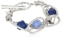 Kenneth Cole New York Oceans Blue Semiprecious Bead Toggle Bracelet, 7.5 Kenneth Cole New York Oceans Blue Semiprecious Bead Toggle Bracelet, 7.5