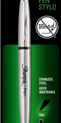 Sharpie Stainless Steel Pen Grip Fine Point Black Ink Pen (1800702) Sharpie Stainless Steel Pen Grip Fine Point Black Ink Pen (1800702)