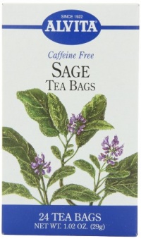 Alvita Tea Bags, Sage, Caffeine Free, 24 tea bags [1.02 oz (29 g)] (Pack of 3)