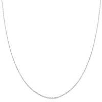14 Karat White Gold 0.7-mm Diamond-cut Cable Chain (16 Inch) 14 Karat White Gold 0.7-mm Diamond-cut Cable Chain (16 Inch)