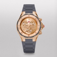 Michele Tahitian Jelly Bean Large, Rose Gold Tone Grey Mww12f000045 Michele Tahitian Jelly Bean Large, Rose Gold Tone Grey Mww12f000045