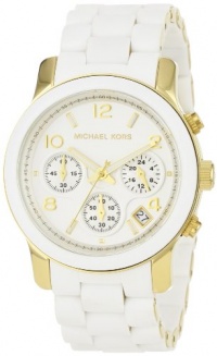 Michael Kors MK5145 Women's Two Tone Stainless Steel Quartz Chronograph White Dial Watch Michael Kors MK5145 Women's Two Tone Stainless Steel Quartz Chronograph White Dial Watch