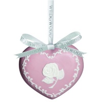 Wedgwood by Waterford BreastCancer.Org Heart Ornament, Pink/White Wedgwood by Waterford BreastCancer.Org Heart Ornament, Pink/White