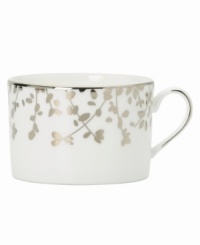 An instant classic from kate spade new york, this Gardner Street Platinum teacup exudes contemporary elegance. Stems of platinum foliage flourish on fine white bone china, creating a stylized two-tone floral motif to freshen up your formal table. An instant classic from kate spade new york, this Gardner Street Platinum teacup exudes contemporary elegance. Stems of platinum foliage flourish on fine white bone china, creating a stylized two-tone floral motif to freshen up your formal table.