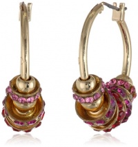 Anne Klein Bright Idea Gold-Tone and Red Multi-Hoop Earrings Anne Klein Bright Idea Gold-Tone and Red Multi-Hoop Earrings