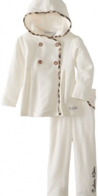 Calvin Klein Baby-Girls Infant Cream Hooded Jacket With Pant, Ivory, 18 Months Calvin Klein Baby-Girls Infant Cream Hooded Jacket With Pant, Ivory, 18 Months