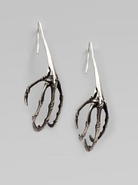 A haunting design in sleek sterling silver. Sterling silverLength, about 2½Hook backImported 