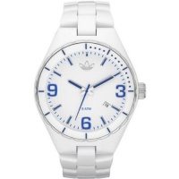 Adidas ADH2591 Unisex Cambridge Blue Accents White Plastic Watch Adidas ADH2591 Unisex Cambridge Blue Accents White Plastic Watch