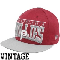 New Era Philadelphia Phillies Red-Gray 9FIFTY Vintage Le Arch Snapback Adjustable Hat New Era Philadelphia Phillies Red-Gray 9FIFTY Vintage Le Arch Snapback Adjustable Hat