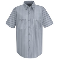 Red Kap Men's S/S Industrial Stripe Work Shirt Red Kap Men's S/S Industrial Stripe Work Shirt