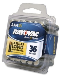 Rayovac 824-36PPF Alkaline Reclosable Pro Pack AAA Batteries Rayovac 824-36PPF Alkaline Reclosable Pro Pack AAA Batteries