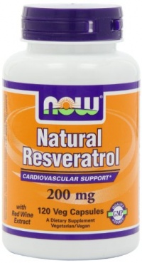 NOW Foods Natural Resveratrol, Mega Potency, 200mg, 120 Vcaps NOW Foods Natural Resveratrol, Mega Potency, 200mg, 120 Vcaps