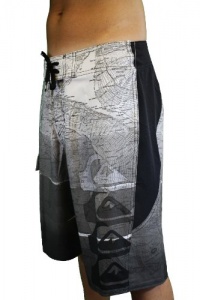 Quiksilver Men's Cypher Alpha 21 Boardshorts Gray and Black Y101061Q-SMO