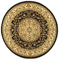 Safavieh LNH222A Lyndhurst Collection Round Area Rug, 7-Feet Diameter, Black and Ivory Safavieh LNH222A Lyndhurst Collection Round Area Rug, 7-Feet Diameter, Black and Ivory