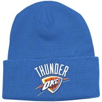 NBA adidas Oklahoma City Thunder Cuffed Knit Beanie - Light Blue NBA adidas Oklahoma City Thunder Cuffed Knit Beanie - Light Blue