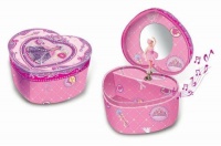 Pecoware / Heart-shaped Musical Jewelry Box, Princess Rose Slippers Pecoware / Heart-shaped Musical Jewelry Box, Princess Rose Slippers