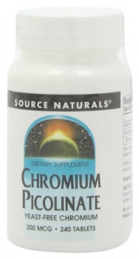 Source Naturals Chromium Picolinate, 200mcg, 240 Tablets (Pack of 2) Source Naturals Chromium Picolinate, 200mcg, 240 Tablets (Pack of 2)