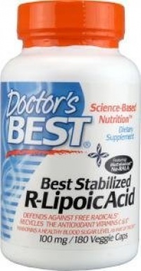 Doctor's Best - Best Stabilized R-Lipoic Acid 100 mg. - 180 Vegetarian Capsules Doctor's Best - Best Stabilized R-Lipoic Acid 100 mg. - 180 Vegetarian Capsules