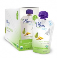 Plum Organics Baby Food, Pear & Mango, 4.22-Ounce Pouches (Pack of 24) Plum Organics Baby Food, Pear & Mango, 4.22-Ounce Pouches (Pack of 24)