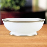 Lenox Murray Hill Platinum-Banded Bone China Open Vegetable Bowl Lenox Murray Hill Platinum-Banded Bone China Open Vegetable Bowl
