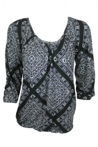 MICHAEL Michael Kors Womens Bandana Print Knit Top MICHAEL Michael Kors Womens Bandana Print Knit Top