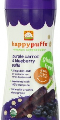 Happy Puffs Purple Carrot and Blueberry, 2.1 Ounce Happy Puffs Purple Carrot and Blueberry, 2.1 Ounce